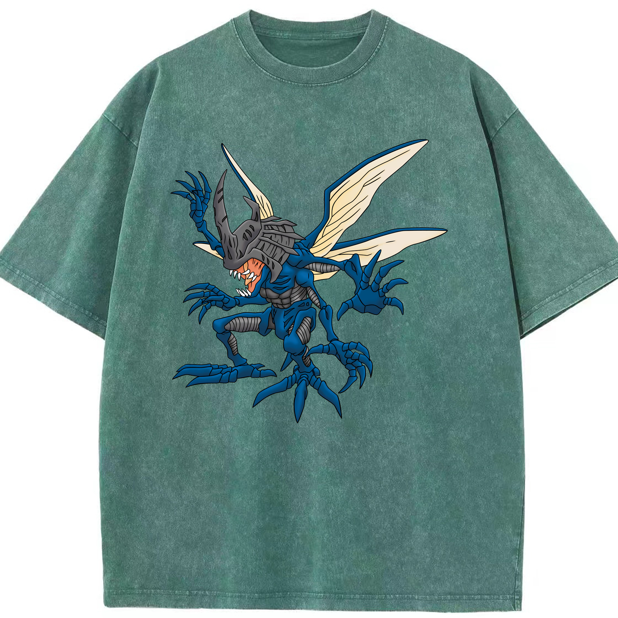 （画像用） Digimon デジタルモンスター/デジモン 綿100% ヴィンテージ風 半袖Tシャツ（フロントプリント）
